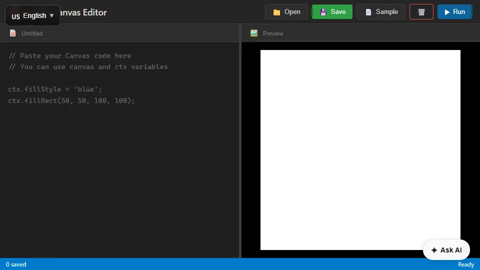HTML Canvas 編輯器 preview